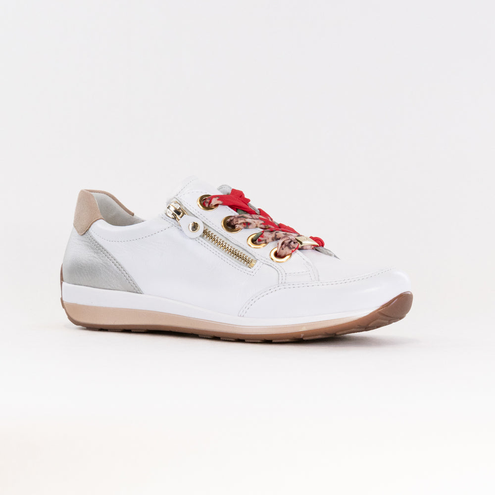 Ara Ollie Size Zip Lace Sneaker (Women's) - White/Silver