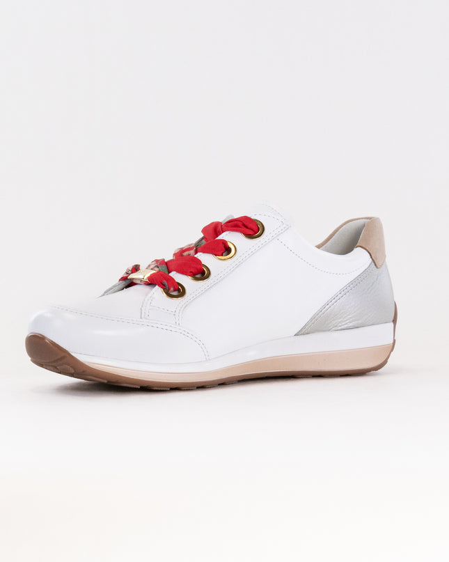 Ara Ollie Size Zip Lace Sneaker (Women's) - White/Silver