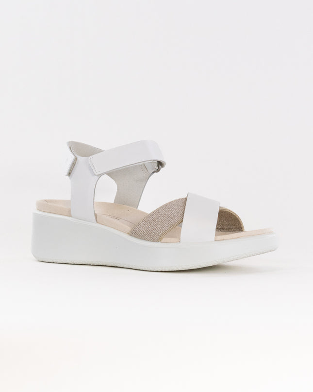 Ecco Flowt Wedge LX W Crossband (Women's) - White