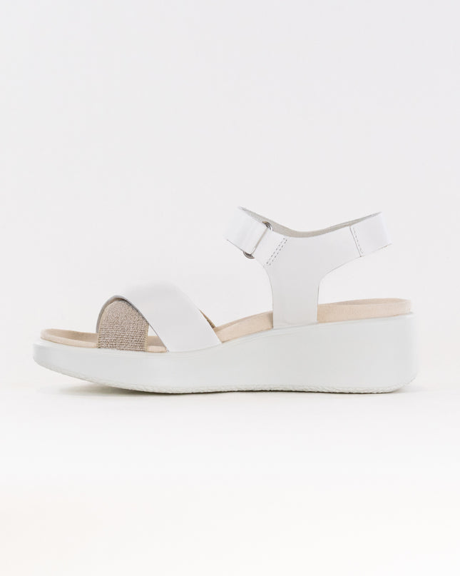 Ecco Flowt Wedge LX W Crossband (Women's) - White