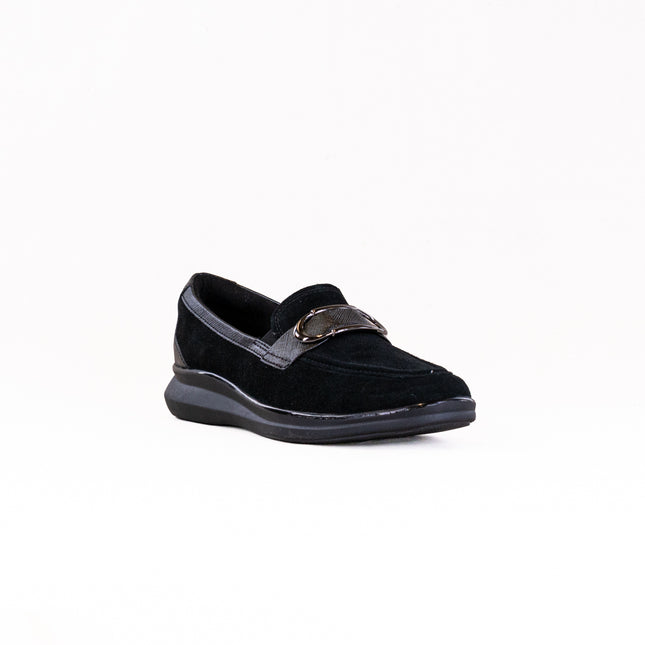 Clarks Lynell Bay (Women's) - Black Suede