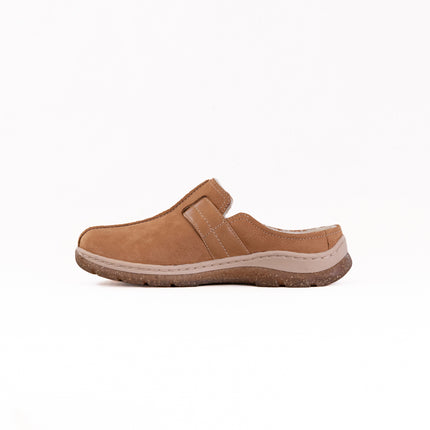 Clarks Orlene Clog (Women's) - Tan Warmlined Leather
