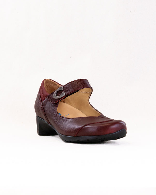 Wolky Chili Mary Jane (Women's) - Oxblood Leather Nubuck Combi