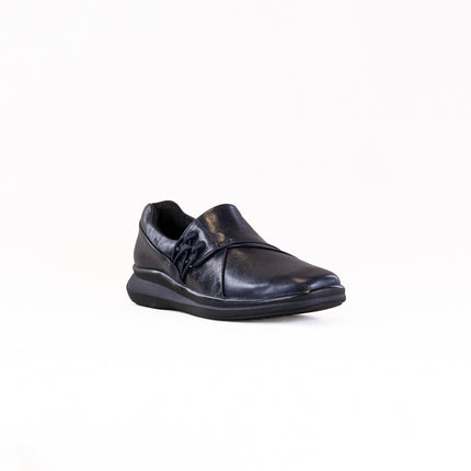 Clarks Lynell Slip (Women's) - Navy Leather