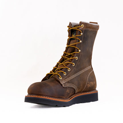 Thorogood 8" American Heritage Plain Toe Maxwear Wedge (Men's) - Crazy Horse Leather (Copy)