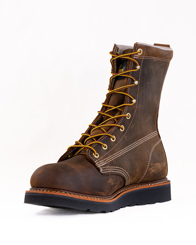 Thorogood 8" American Heritage Plain Toe Maxwear Wedge (Men's) - Crazy Horse Leather (Copy)