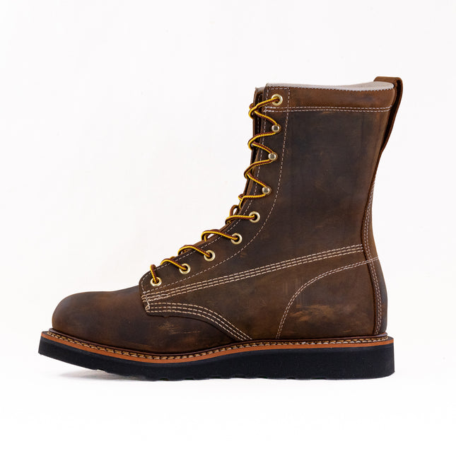 Thorogood 8" American Heritage Plain Toe Maxwear Wedge (Men's) - Crazy Horse Leather (Copy)