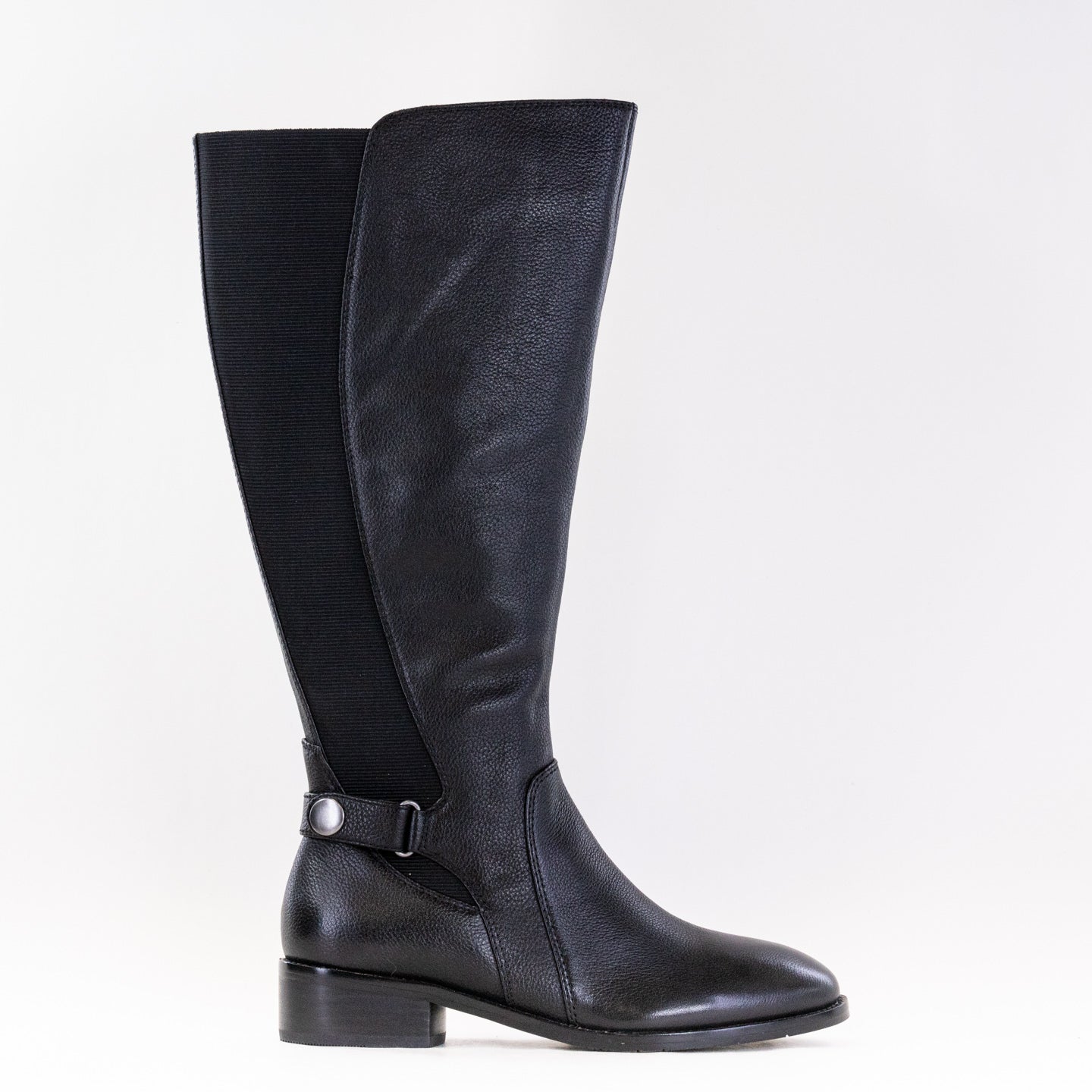 Salvia Nan Tall Boot (Women's) - Black Calf Leather