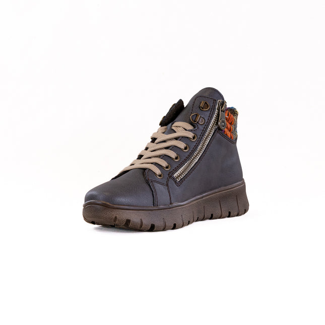 Rieker N1305 (Women's) - Basalt/Orange Multi/Basalt