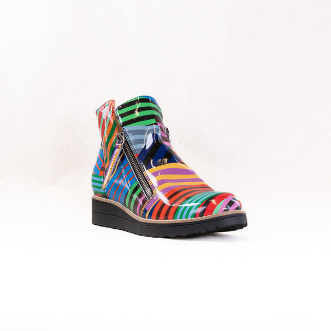 Django & Juliette Ohmy (Women's) - Black Stripe Multi Patent