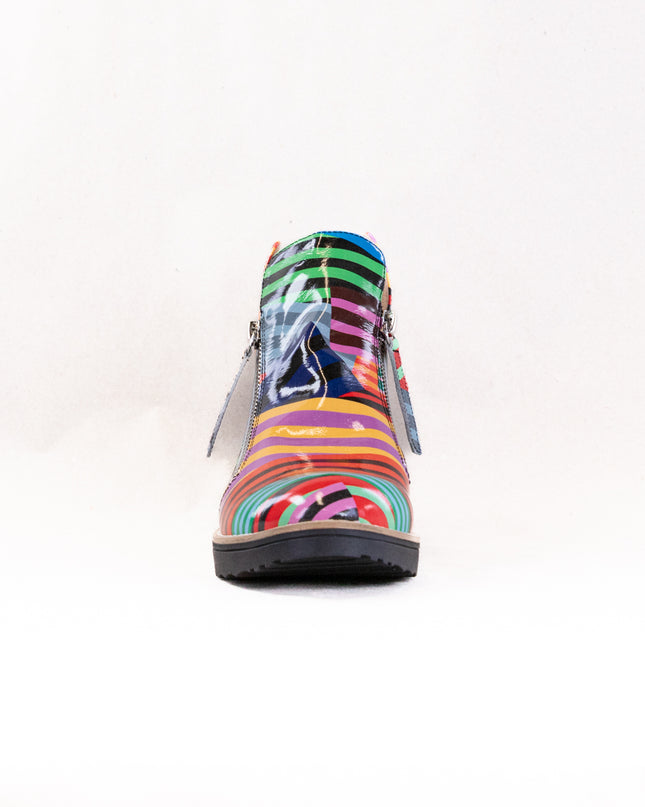 Django & Juliette Ohmy (Women's) - Black Stripe Multi Patent