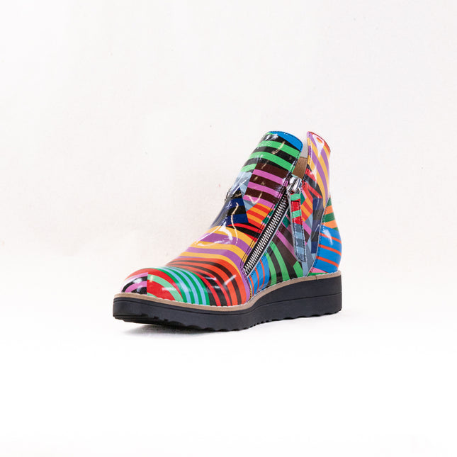 Django & Juliette Ohmy (Women's) - Black Stripe Multi Patent