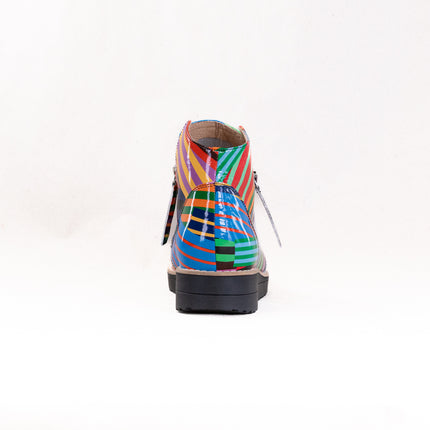 Django & Juliette Ohmy (Women's) - Black Stripe Multi Patent