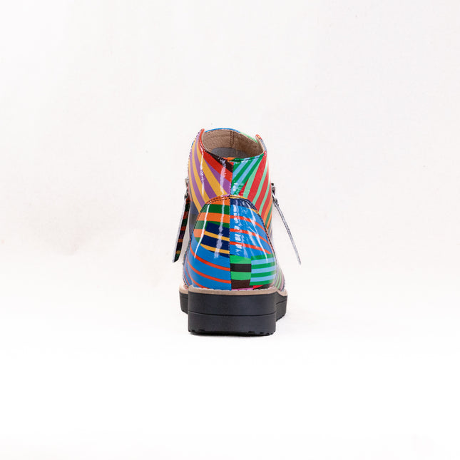Django & Juliette Ohmy (Women's) - Black Stripe Multi Patent