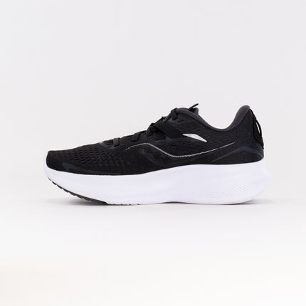 Saucony Ride 15 Wide (Women's) - Black/White