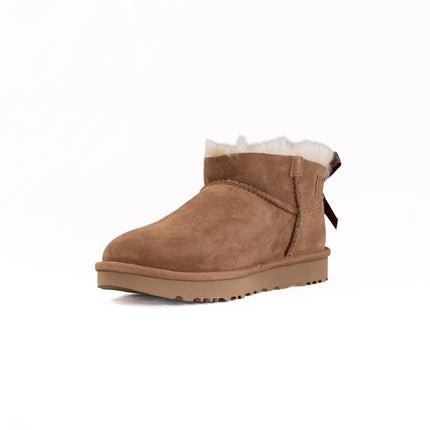 UGG Classic Ultra Mini Boot Bailey Bow (Women's) - Chestnut