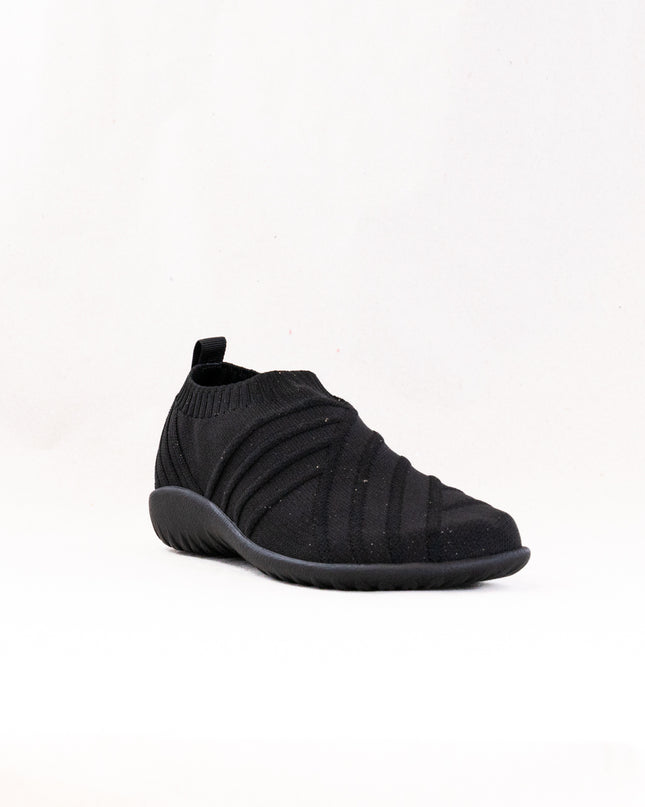 Naot Okahu (Women's) - Black W/ Silver Knit
