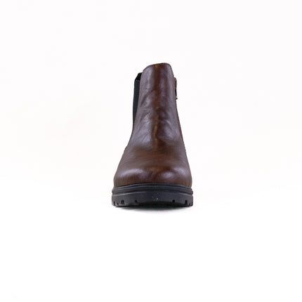 Rieker 43072 Nadja (Women's) - Chestnut/Shwarz