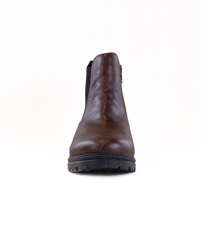 Rieker 43072 Nadja (Women's) - Chestnut/Shwarz