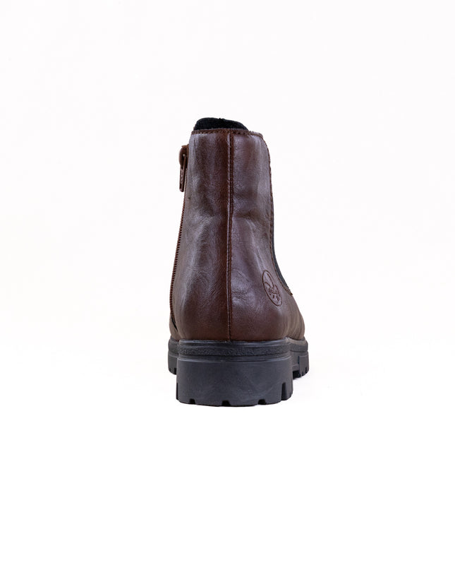 Rieker 43072 Nadja (Women's) - Chestnut/Shwarz