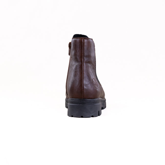 Rieker 43072 Nadja (Women's) - Chestnut/Shwarz