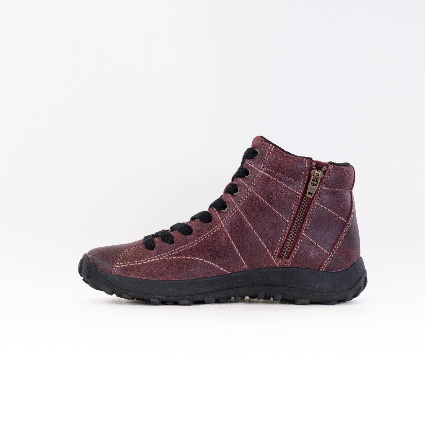 Taos Trail Mix (Women's) - Wine Ruff Out Leather