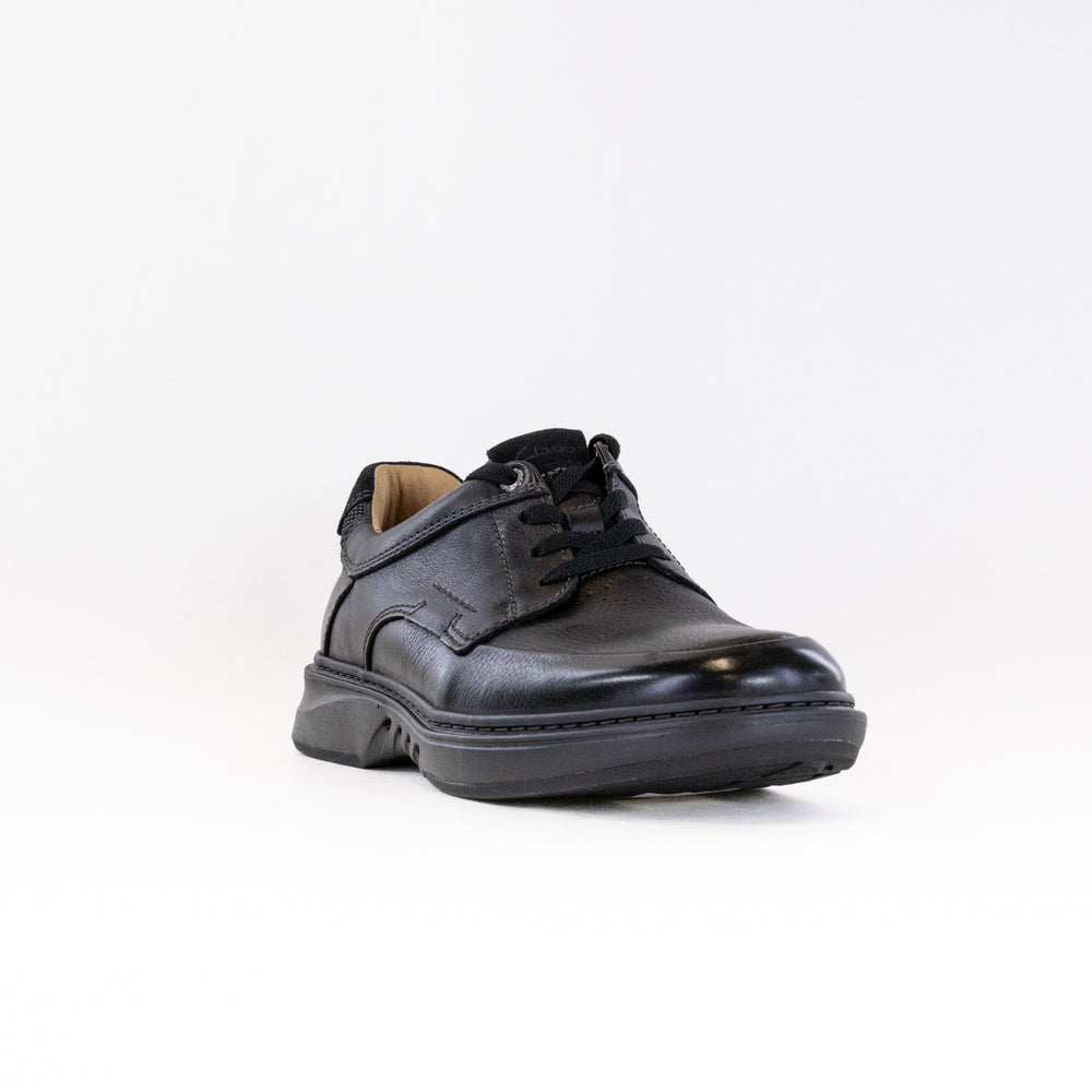 Clark's Un Briley Lace (Men's) - Black Leather