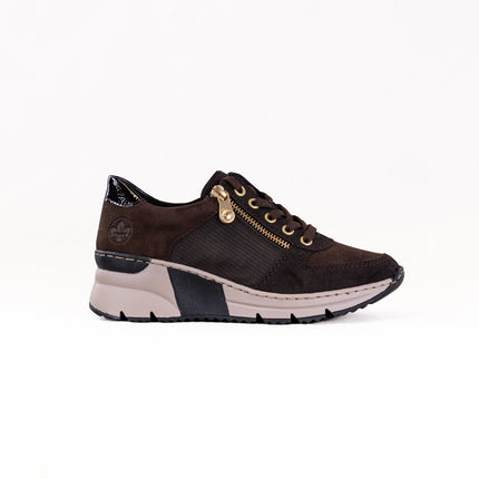 Rieker N6314 Kitty (Women's) - Nougat/Rancho/Testadimoro/Espresso