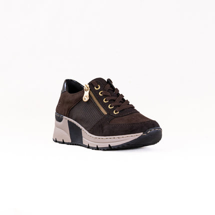Rieker N6314 Kitty (Women's) - Nougat/Rancho/Testadimoro/Espresso