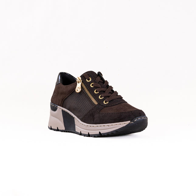 Rieker N6314 Kitty (Women's) - Nougat/Rancho/Testadimoro/Espresso