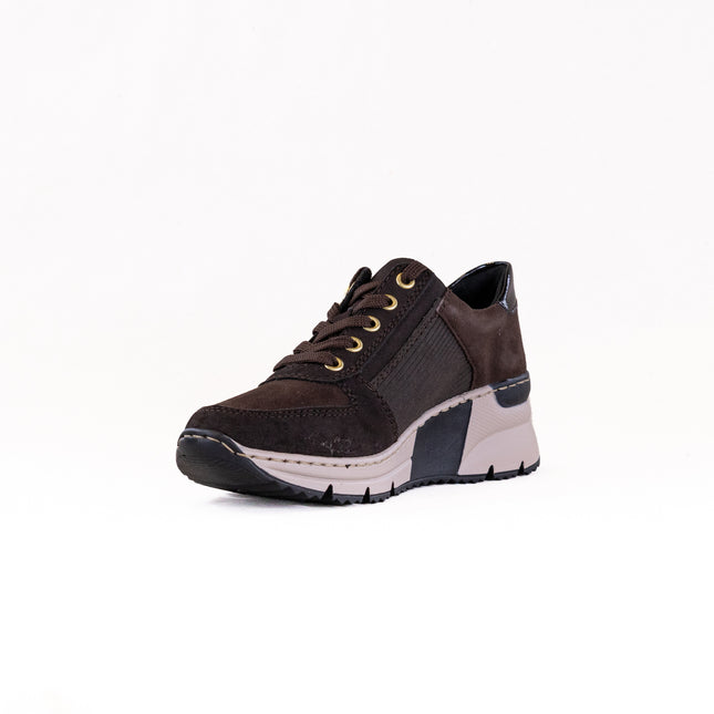 Rieker N6314 Kitty (Women's) - Nougat/Rancho/Testadimoro/Espresso