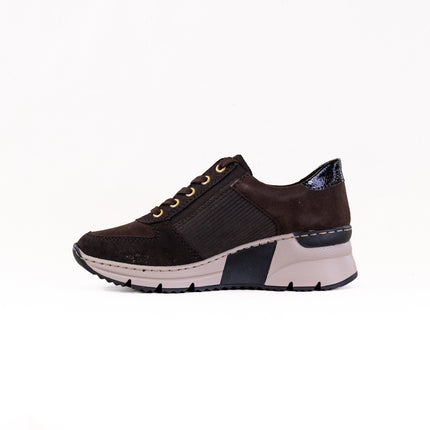 Rieker N6314 Kitty (Women's) - Nougat/Rancho/Testadimoro/Espresso