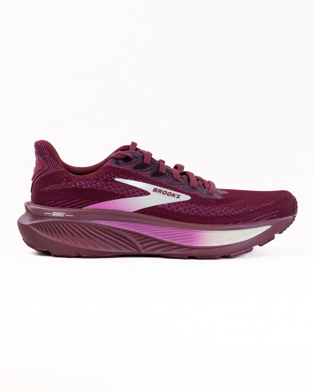 Brooks Ghost 17 (Women’s) - Burgundy/Pink/Green