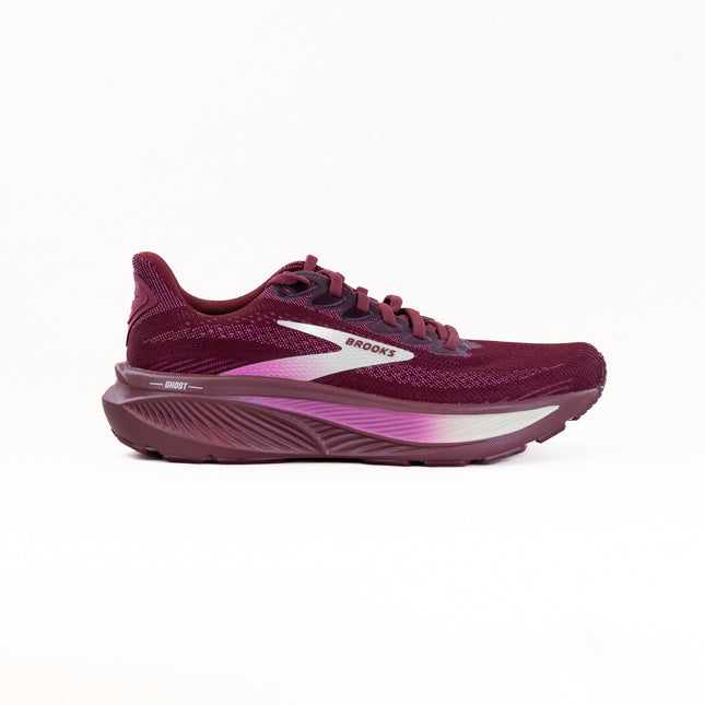 Brooks Ghost 17 (Women’s) - Burgundy/Pink/Green