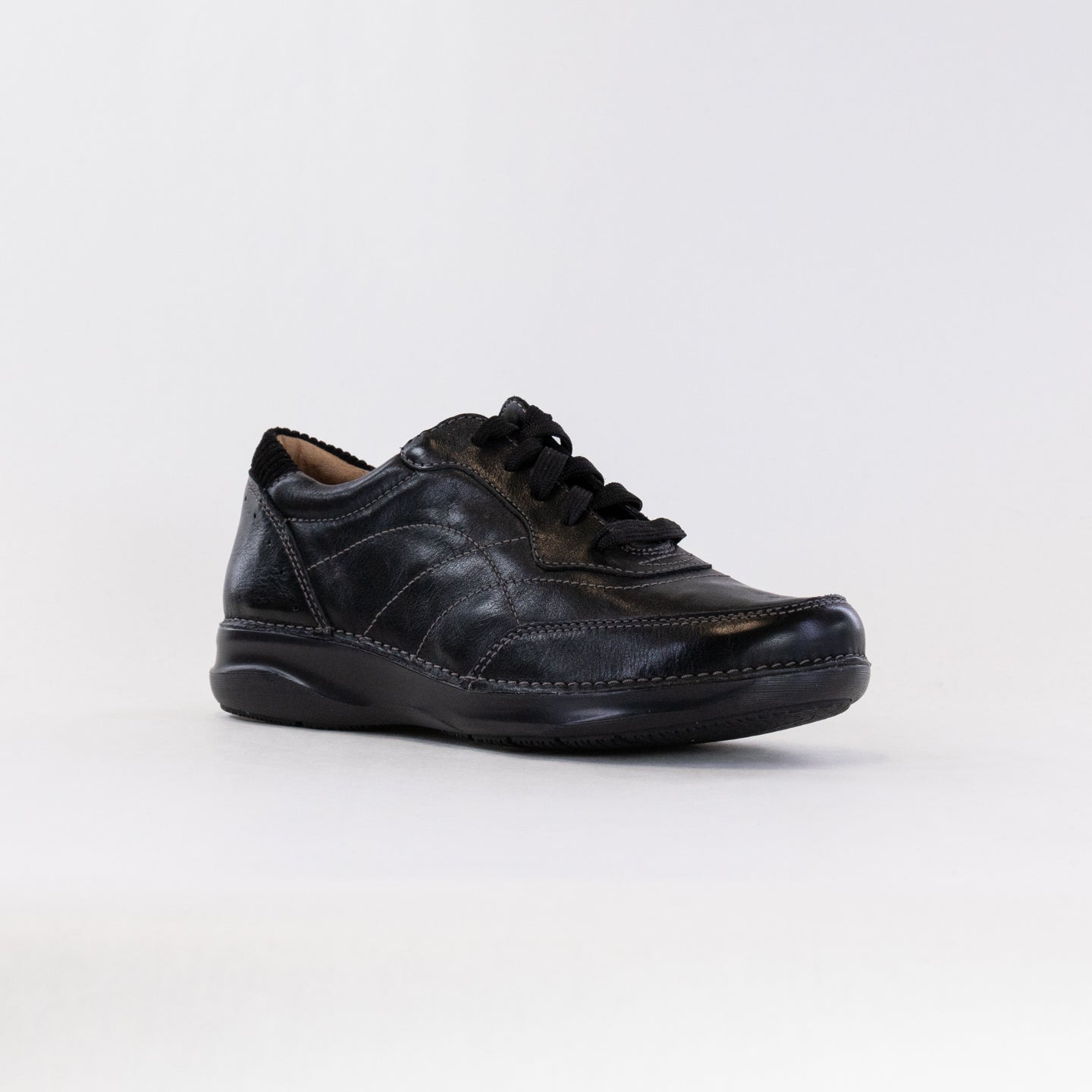 Clarks Appley Tie (Women's) - Black Leather