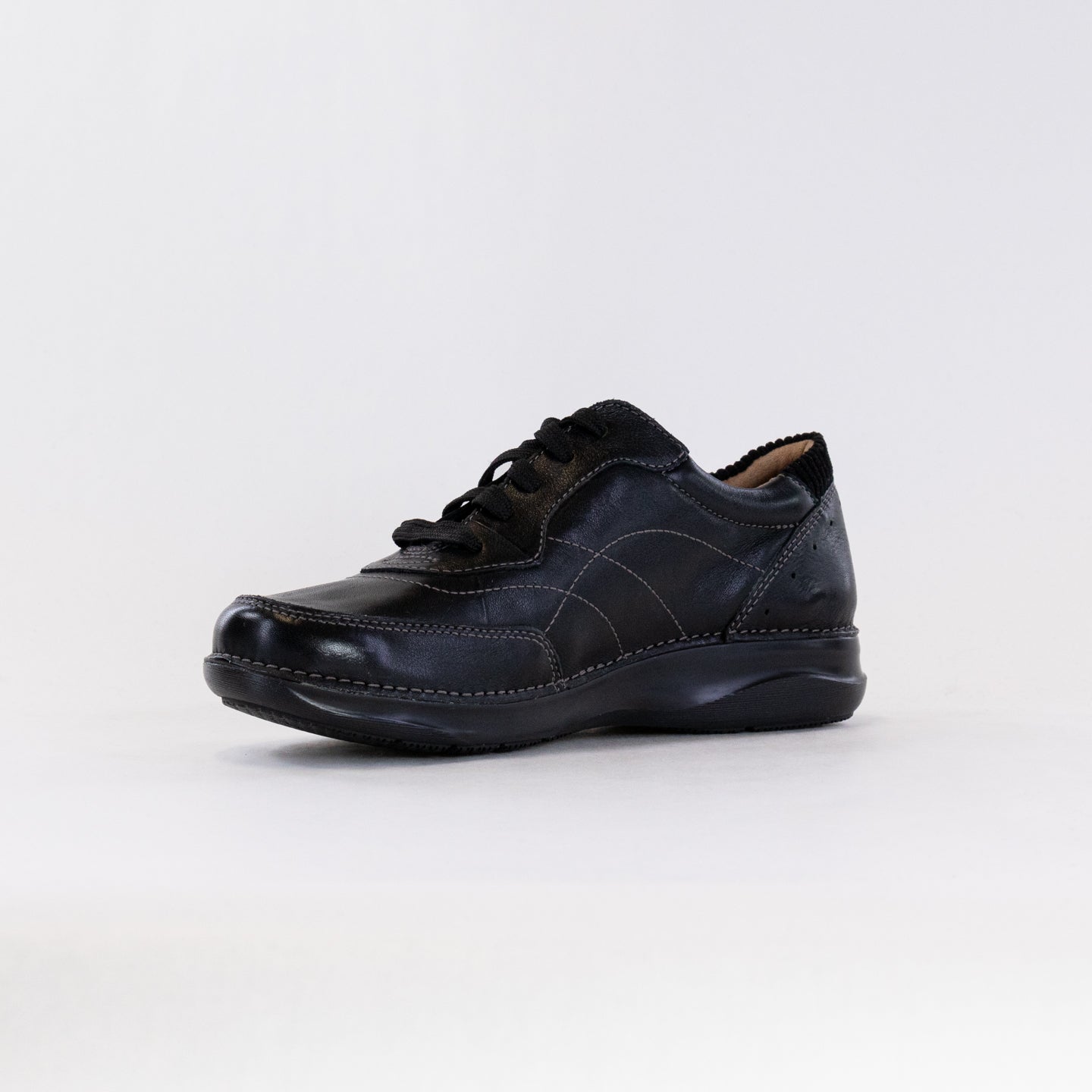 Clarks Appley Tie (Women's) - Black Leather