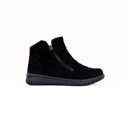 Ziera Sisley (Women's) - Black Water Resistant Suede
