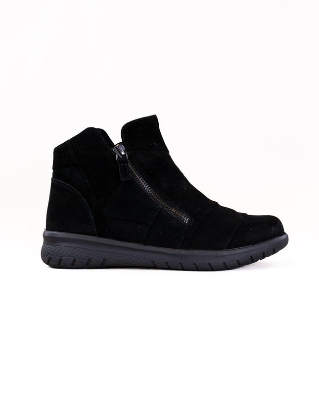 Ziera Sisley (Women's) - Black Water Resistant Suede