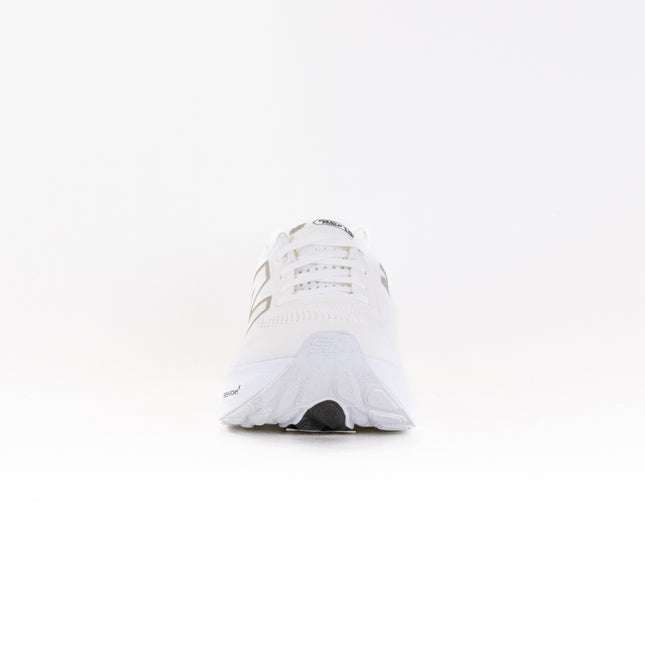 New Balance 1080V14 (Women's) - White with Light Gold Metallic and Sea Salt