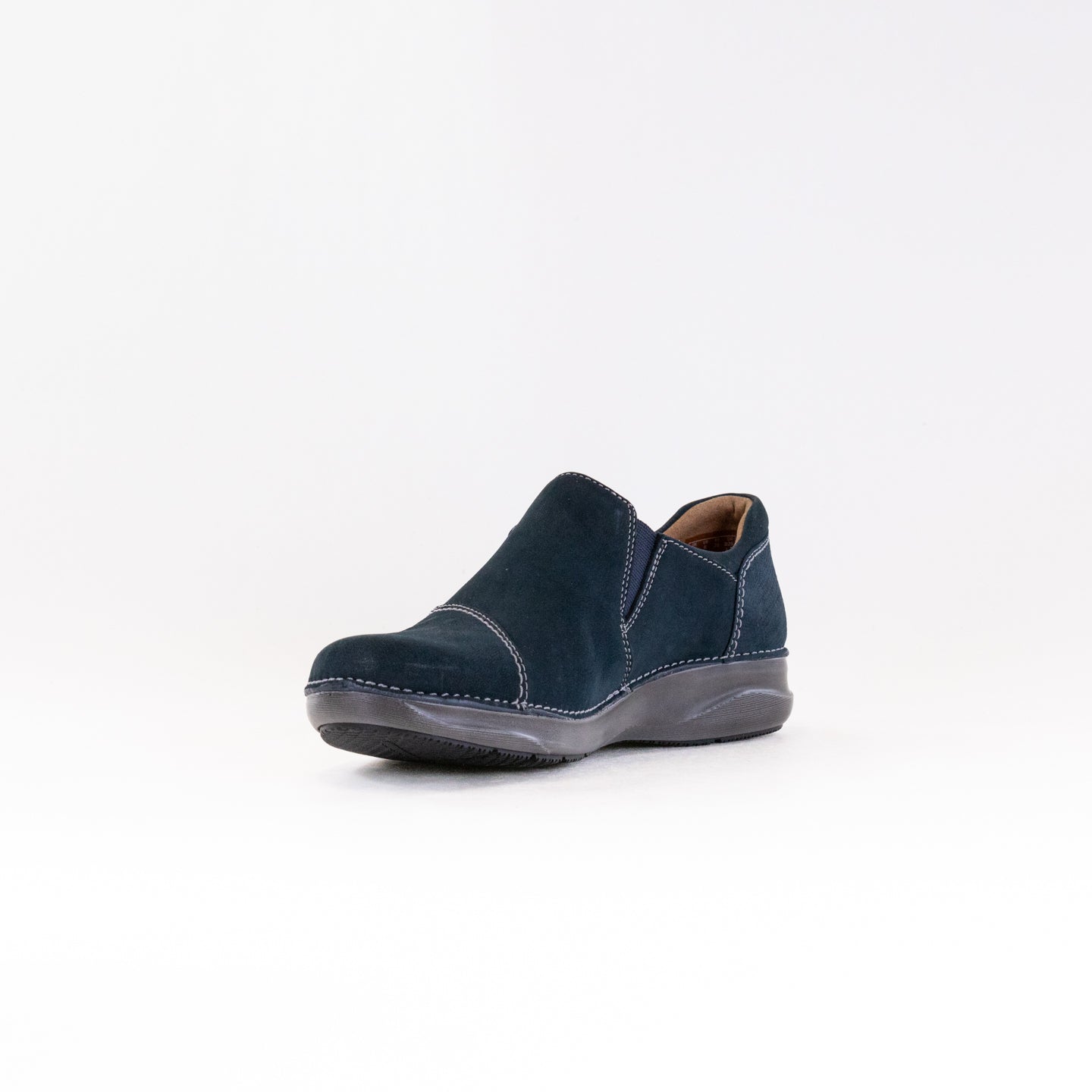 Clarks Appley Zip (Women's) - Navy Nubuck