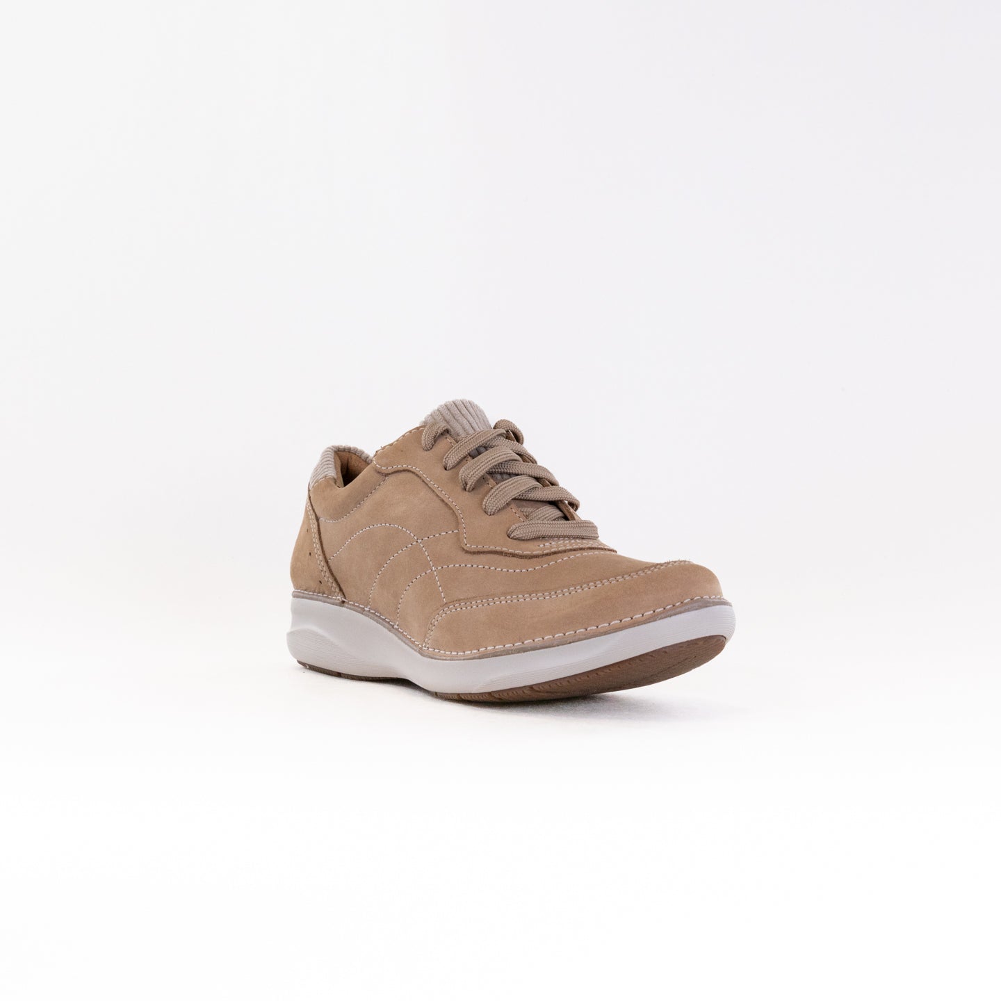 Clarks Appley Tie (Women's) - Sand Nubuck