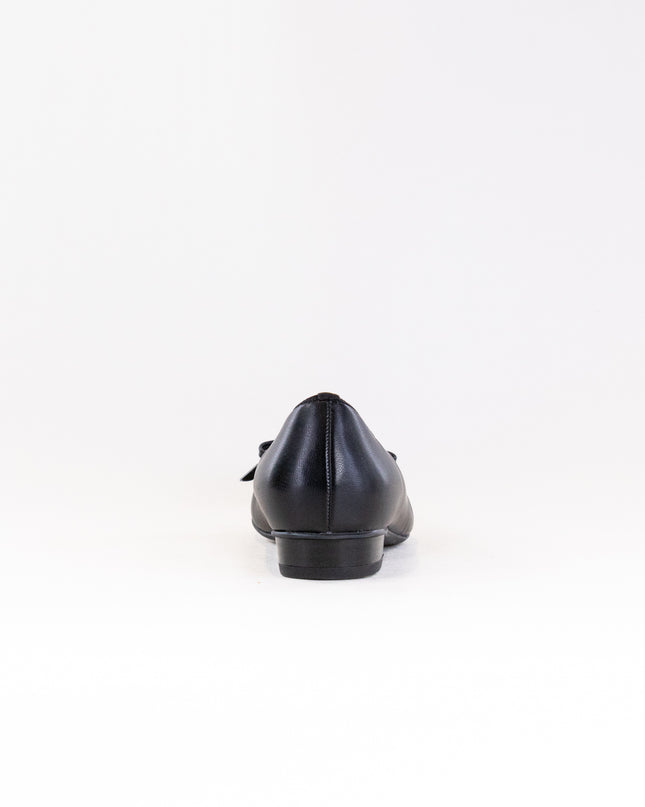 Ara Belinda Bow Ballet Flat (Women's) - Black Leather