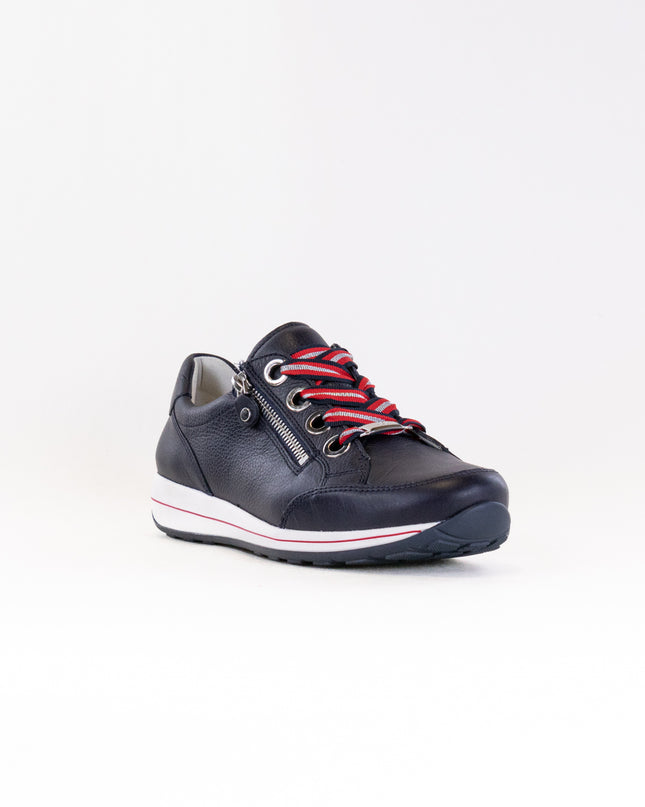 Ara Ollie Side Zip Lace Sneaker (Women's) - Navy Leather