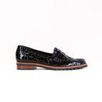 6 / NARROW / BLACK PATENT CROC