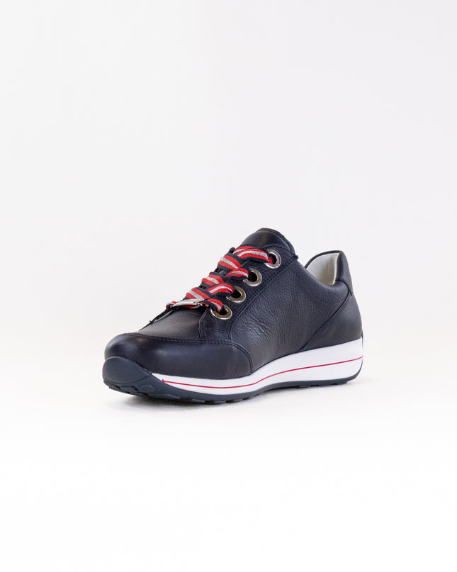 Ara Ollie Side Zip Lace Sneaker (Women's) - Navy Leather