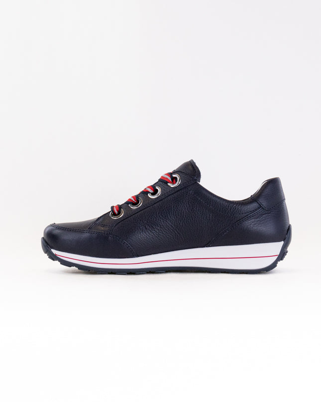 Ara Ollie Side Zip Lace Sneaker (Women's) - Navy Leather