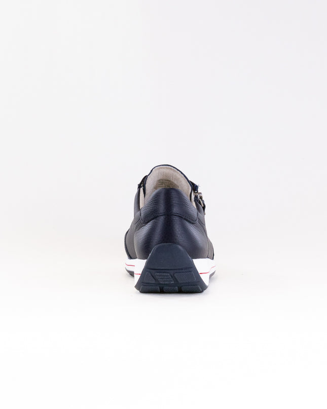 Ara Ollie Side Zip Lace Sneaker (Women's) - Navy Leather