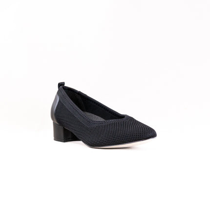 Ros Hommerson Hester (Women's) - Black Knit Black Leather