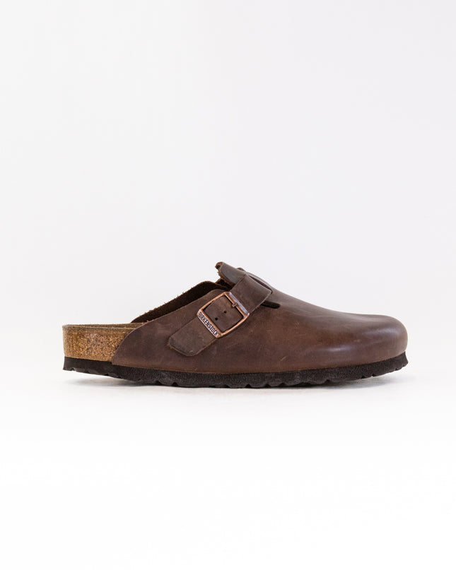 Birkenstock Boston Soft Footbed (Unisex) - Habana Oiled Leather