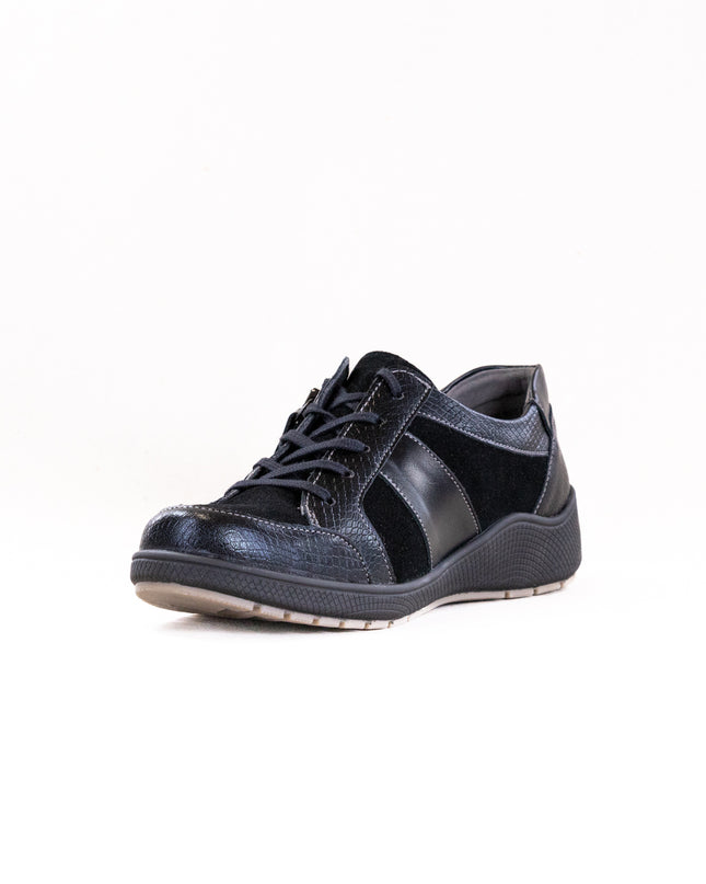 Suave Porto Lace Up (Women's) - Black/Black/Black